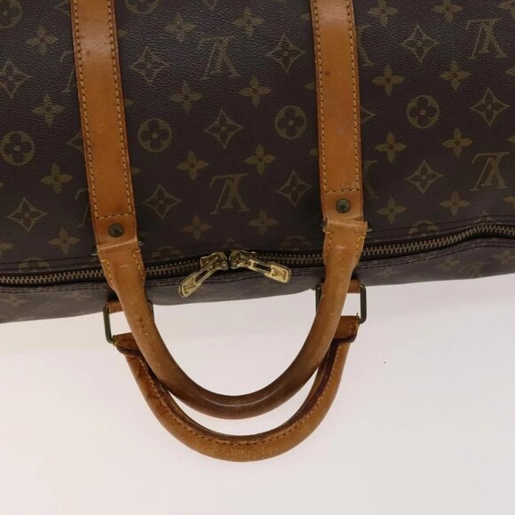 LOUIS VUITTON Monogram Keepall 55 Boston Bag M41424 LV Auth 140260 - Picture 8 of 16